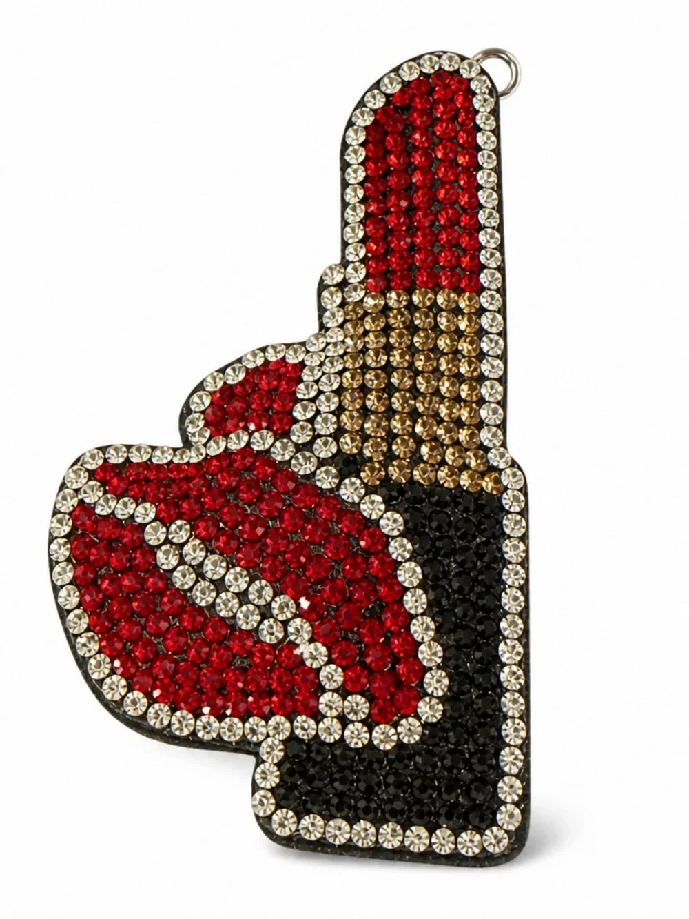 Rhinestone Lips and Lipstick Keyring bag backpack charm